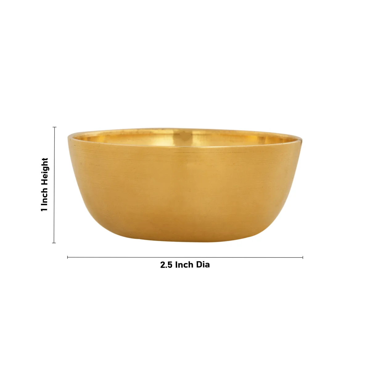 Brass Bowl - 1 x 2.5 Inches | Brass Cup/ Pooja Bowl for Pooja/ 50 Gms Approx - Image 2