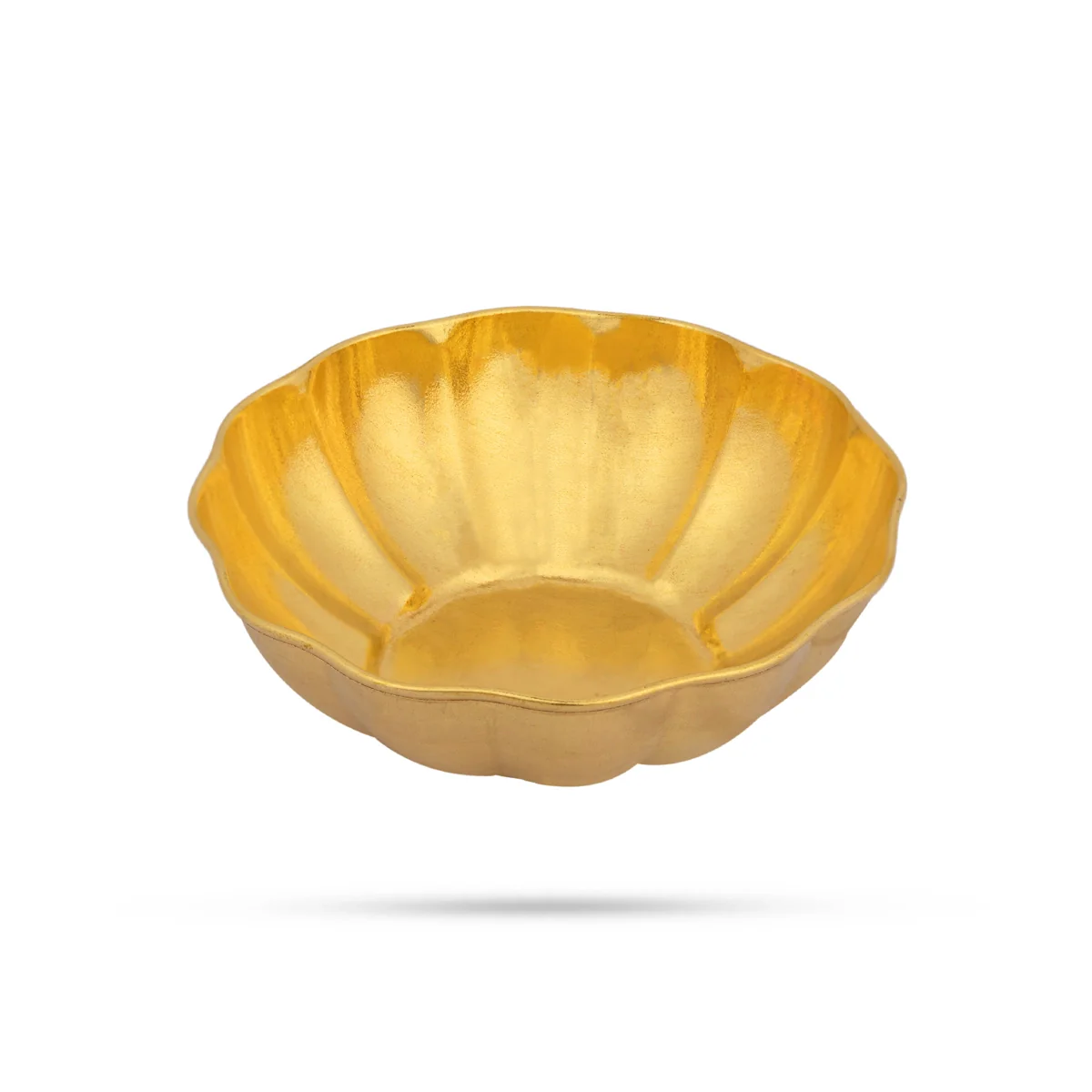 Brass Bowl - 1 x 3 Inches | Designed Pooja Bowl/ Brass Cup/ Small Bowl For Pooja Offerings - Image 2