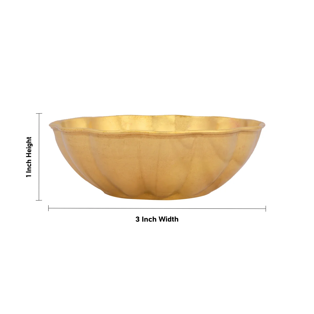 Brass Bowl - 1 x 3 Inches | Designed Pooja Bowl/ Brass Cup/ Small Bowl For Pooja Offerings - Image 4