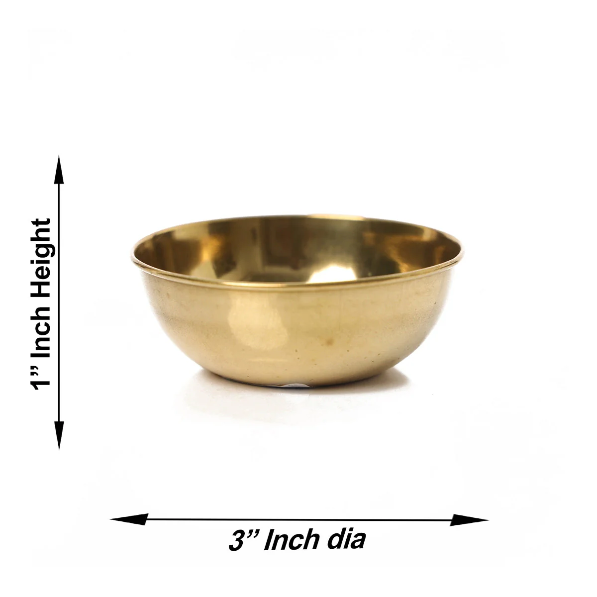 Brass Bowl - 1 x 3 Inches | Small Bowl/ Brass Cup/ Small Cup/ Pooja Bowl for Home - Image 2