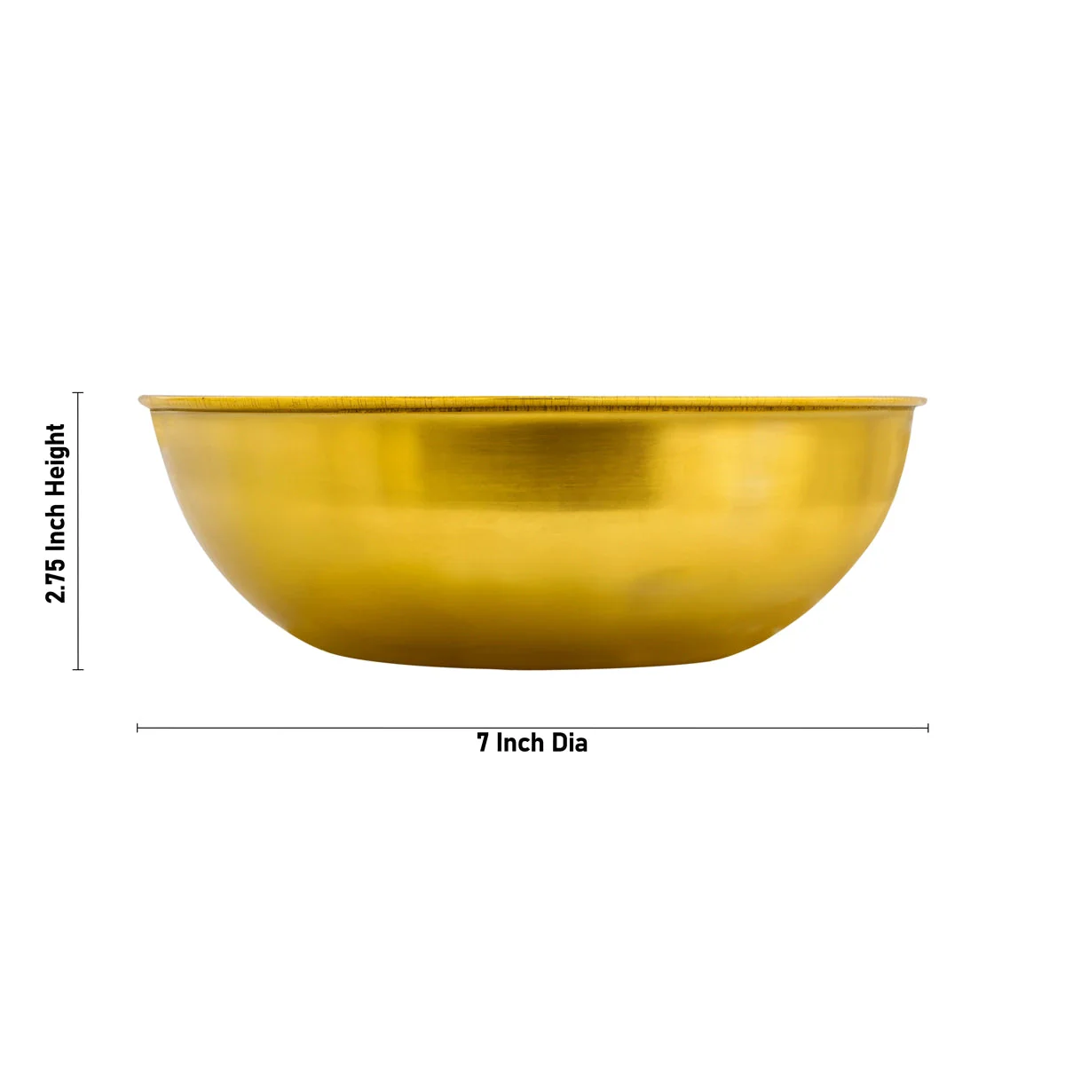 Brass Bowl - 2.75 X 7 Inches | Chandan Cup/ Pooja Bowl/ Brass Ritual Cup For Temple And Pooja Offerings - Image 3