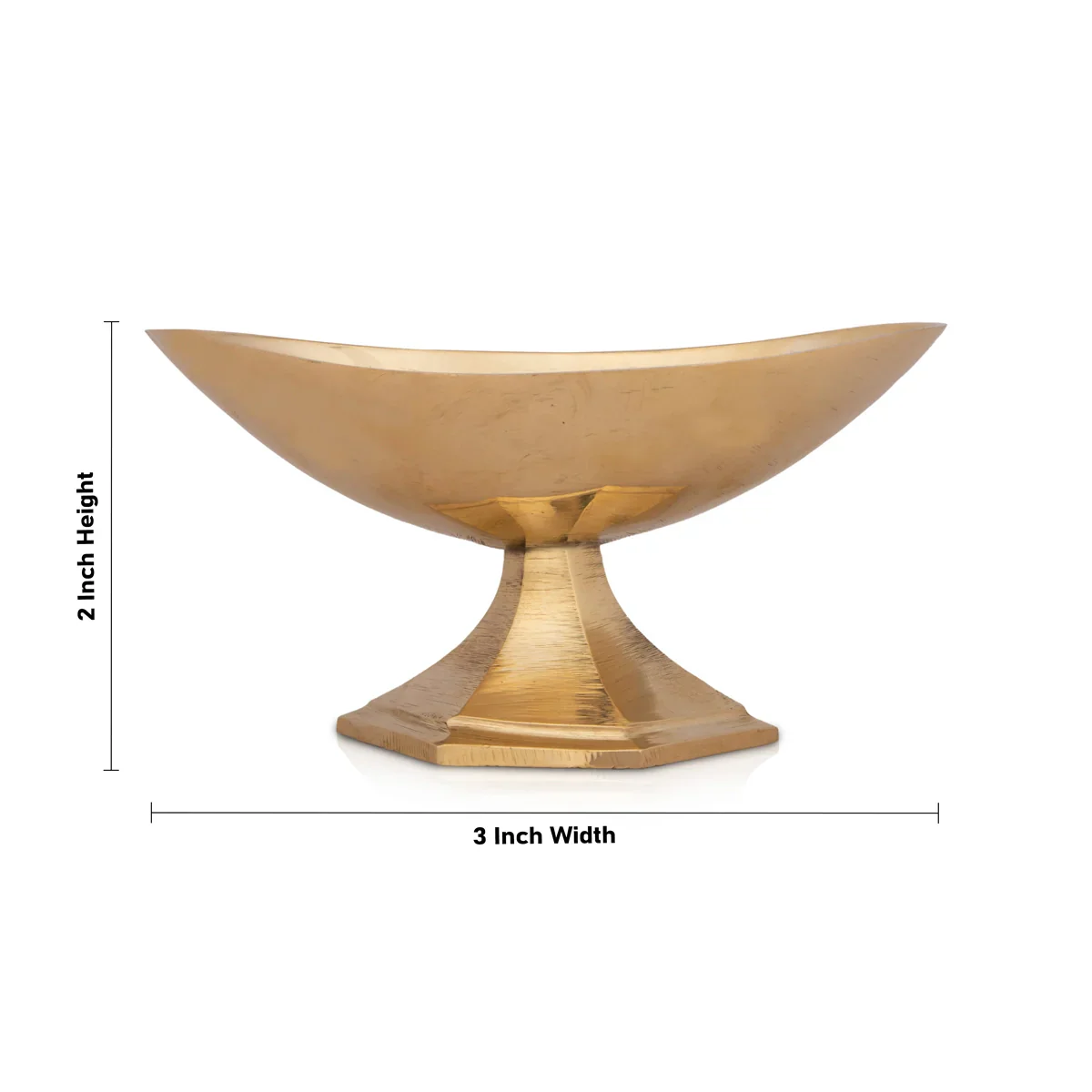 Brass Bowl - 2 x 3 Inches | Brass Cup/ Boat Shape Pooja Bowl for Home/ 95 Gms Approx - Image 5