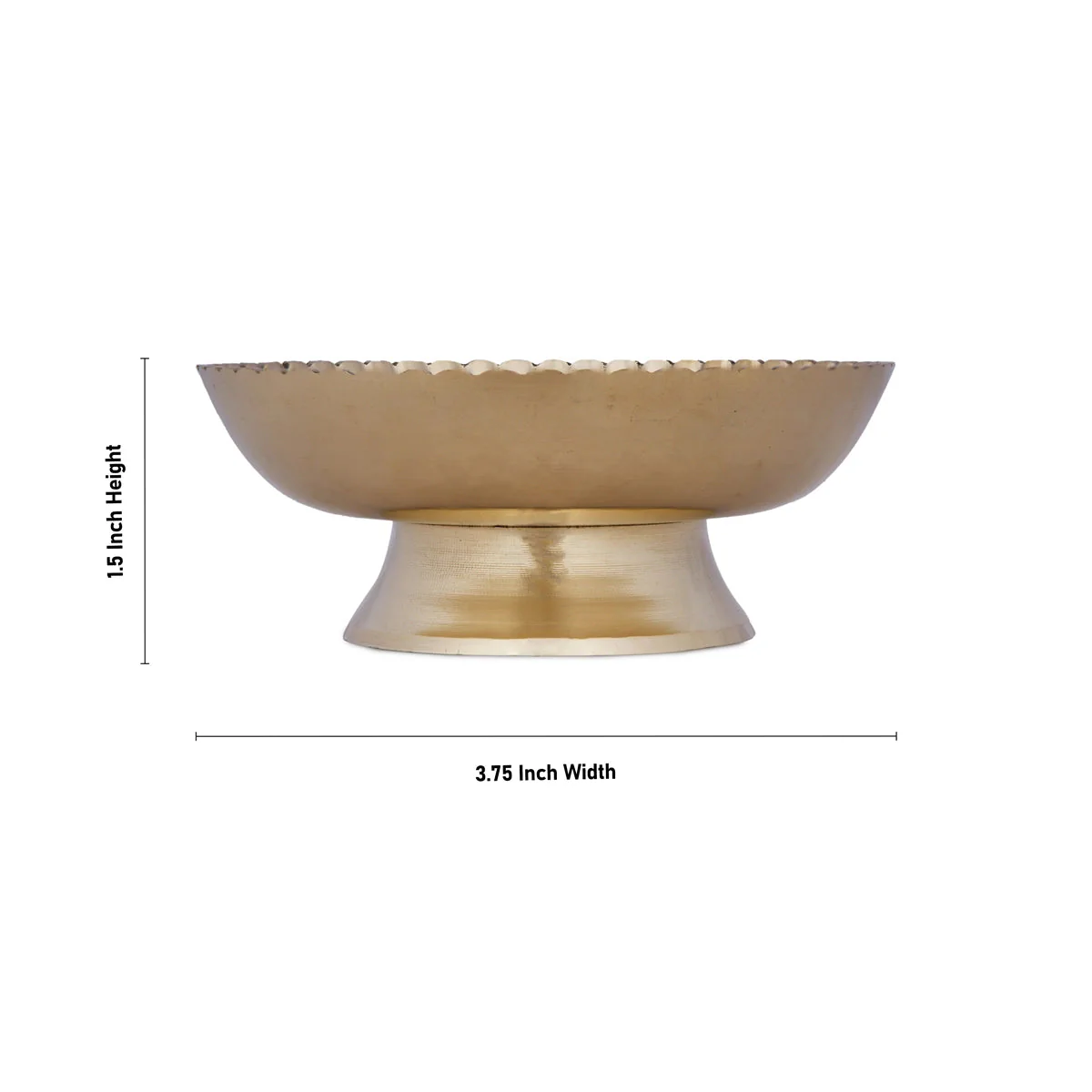 Brass Bowl With Base - 1.5 x 3.75 Inches | Phaldar Design Brass Cup/ Pooja Cup for Home - Image 4