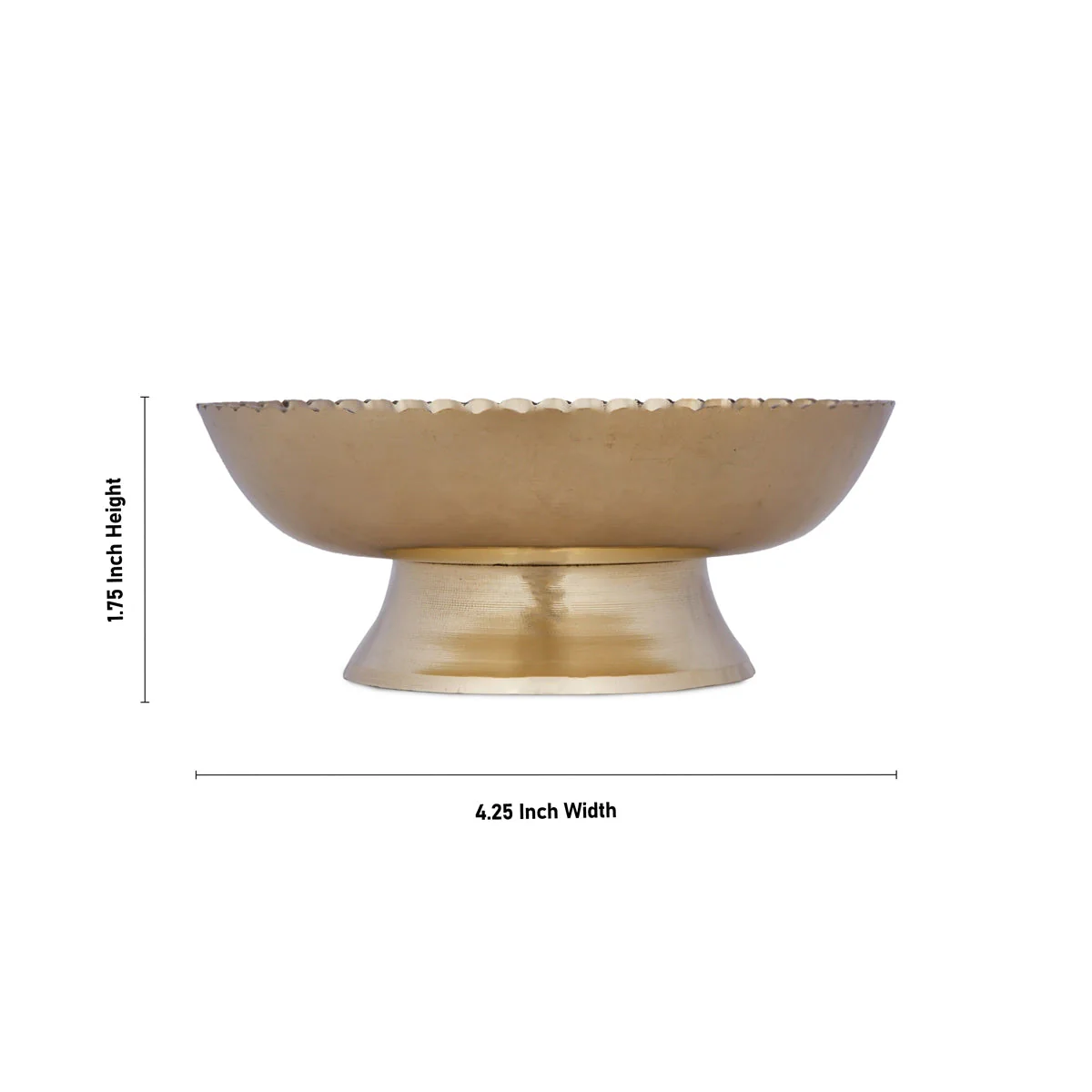 Brass Bowl With Base - 1.75 x 4.25 Inches | Phaldar Design Brass Cup/ Pooja Cup for Home - Image 4