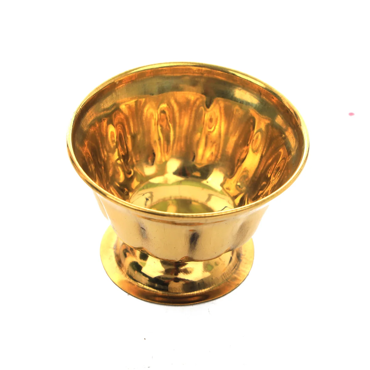 Brass Bowl With Base - 2 x 3 Inches | Pooja Bowl/ Chandan Cup for Home/ 35 Gms Approx