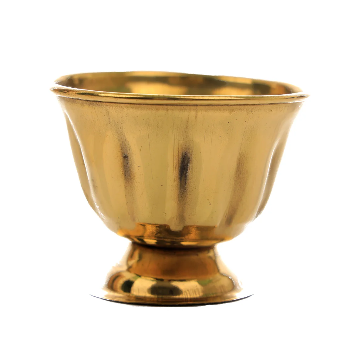 Brass Bowl With Base - 2 x 3 Inches | Pooja Bowl/ Chandan Cup for Home/ 35 Gms Approx - Image 2
