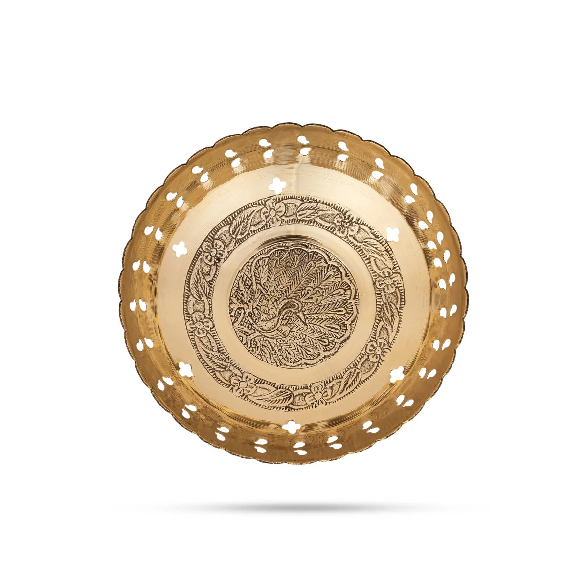 Brass Bowl With Base - 2 x 6.5 Inches | Pooja Cup/ Pooja Bowl/ Brass Katora for Home - Image 3