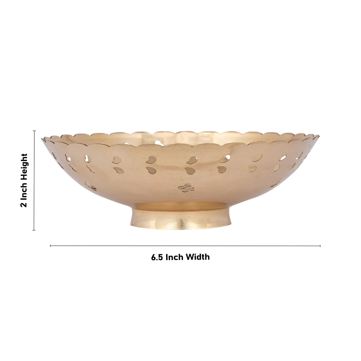 Brass Bowl With Base - 2 x 6.5 Inches | Pooja Cup/ Pooja Bowl/ Brass Katora for Home - Image 4