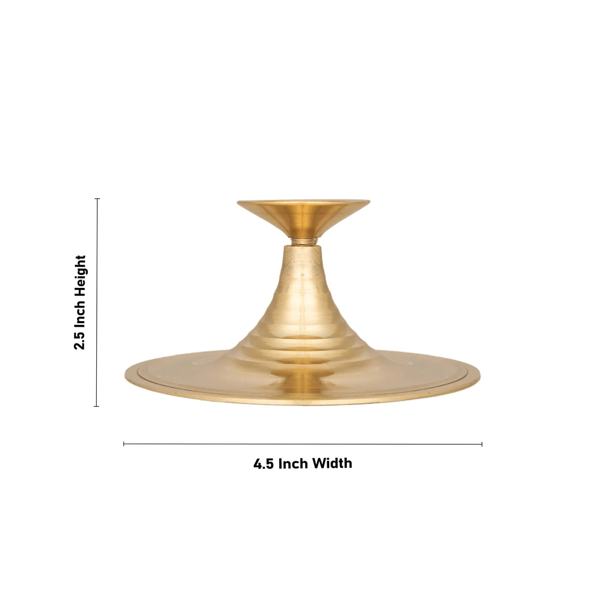 Brass Camphor Burner - 2.5 x 4.5 Inches | Kapoor Dhani/ Brass Aarti/ Karpura Aarti for Pooja - Image 3