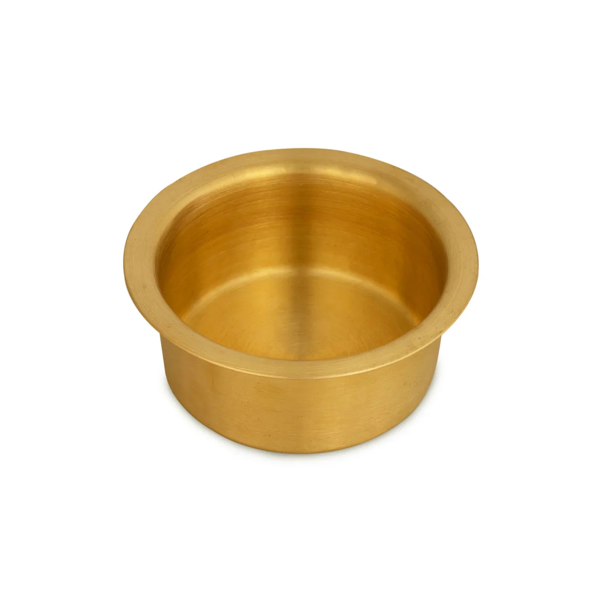 Brass Coffee Dabara Set - 3 x 4 Inches | Mat Finish Coffee Dabra Set/ Brass Davara Tumbler for Home - Image 3