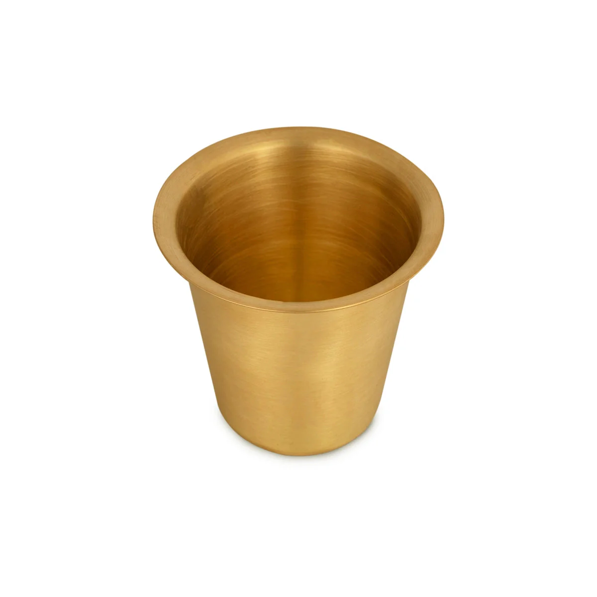 Brass Coffee Dabara Set - 3 x 4 Inches | Mat Finish Coffee Dabra Set/ Brass Davara Tumbler for Home - Image 5