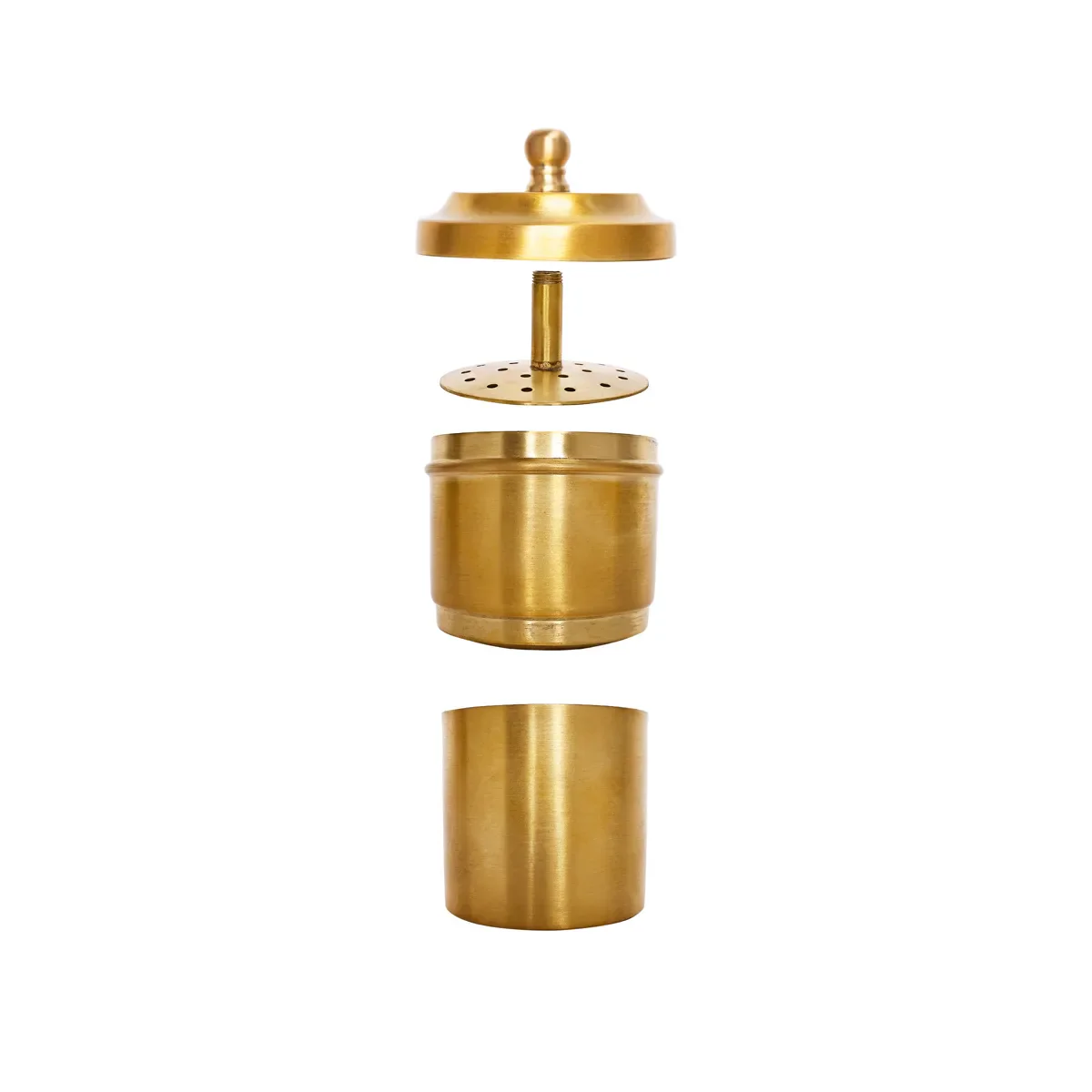 Brass Coffee Filter - 5.5 X 2.5 Inches | Matte Polish Coffee Vessel/ Filter Coffee Maker For Kitchen - Image 2