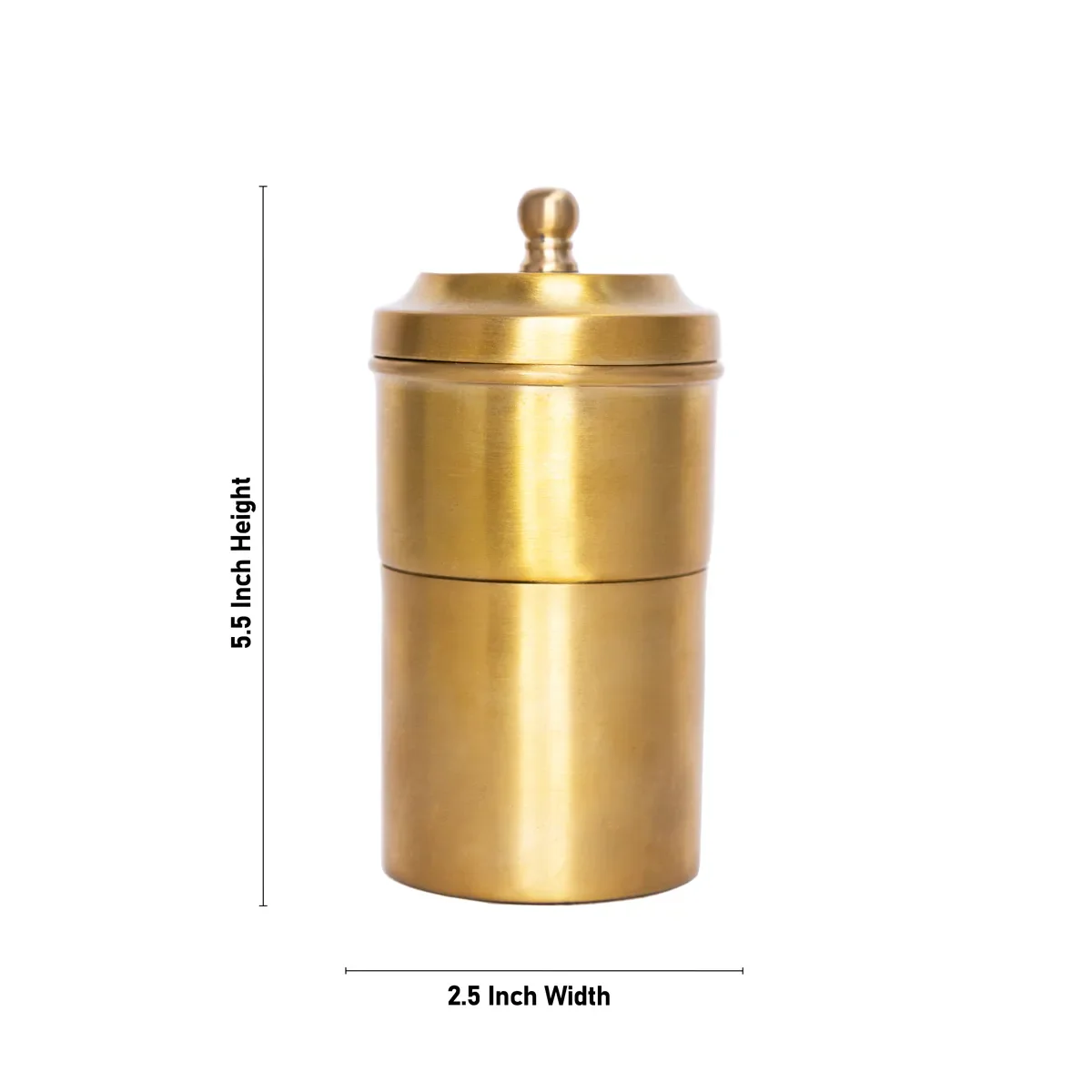 Brass Coffee Filter - 5.5 X 2.5 Inches | Matte Polish Coffee Vessel/ Filter Coffee Maker For Kitchen - Image 4