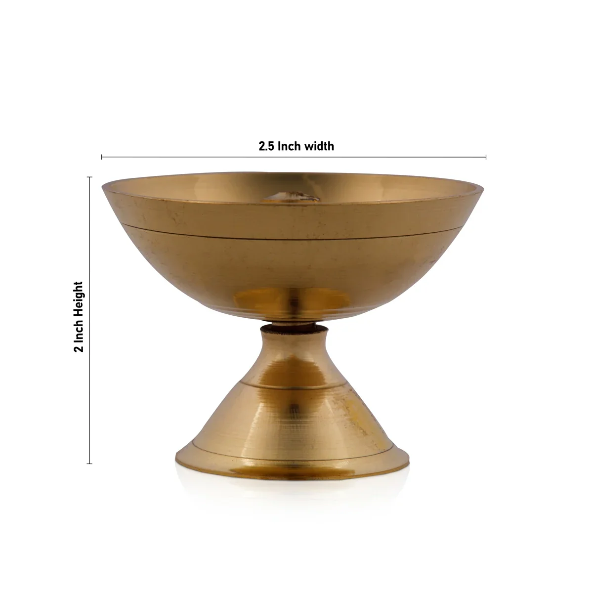 Brass Deep - 2 x 2.5 Inches | Nanda Diya/ Brass Vilakku for Home/ 60 Gms Approx - Image 4