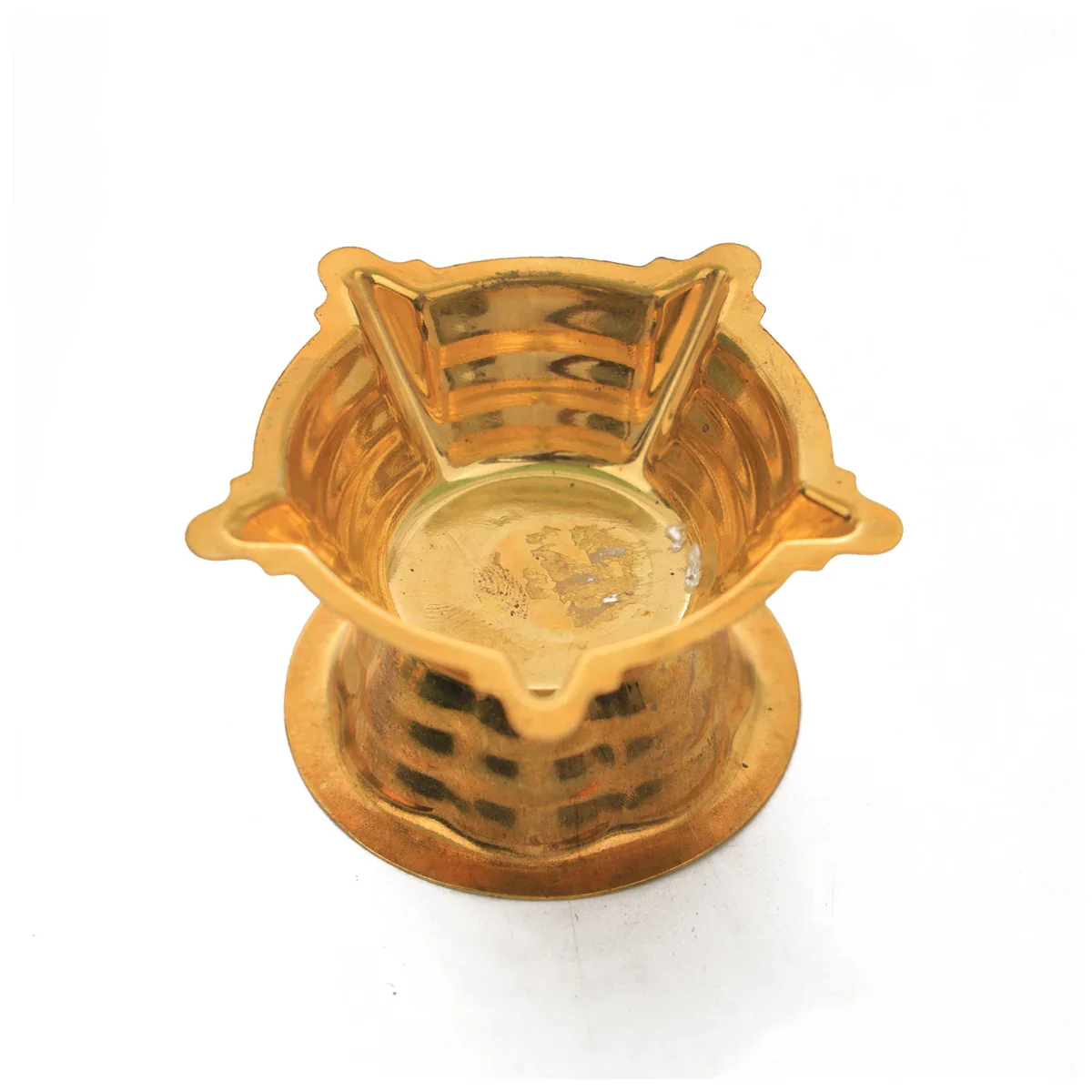 Brass Five Star Deep - 1.25 x 2 Inches | Vilakku/ Brass Lamp/ 5 Star Diya for Pooja/ 15 Gms Approx - Image 2