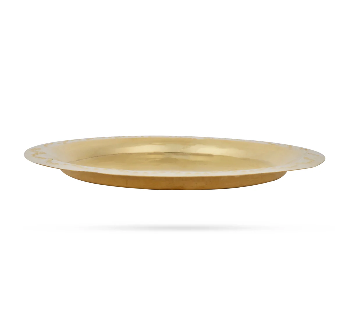 Brass Plate - 7 Inches | Thali Plate/ Pooja Plate for Home - Image 2