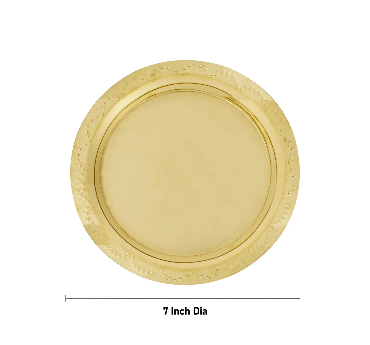 Brass Plate - 7 Inches | Thali Plate/ Pooja Plate for Home - Image 4