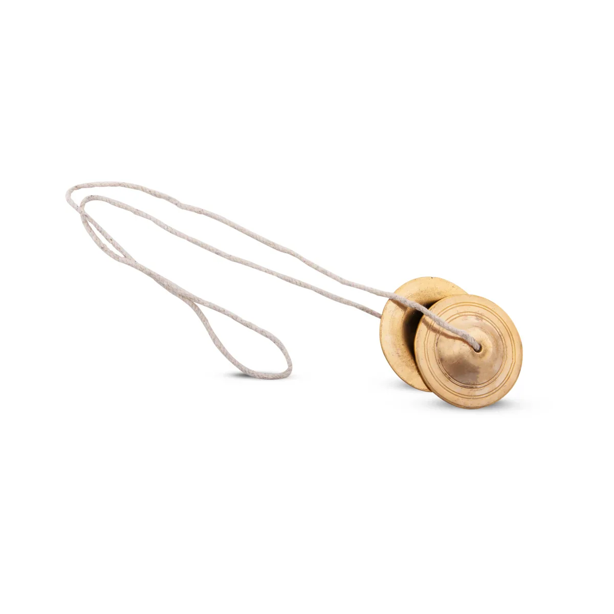 Brass Hand Cymbals | Manjira Taal/ Talam with Rope Bhajan/ Jalra for Kirtan/ 225 Gms Approx - Image 5