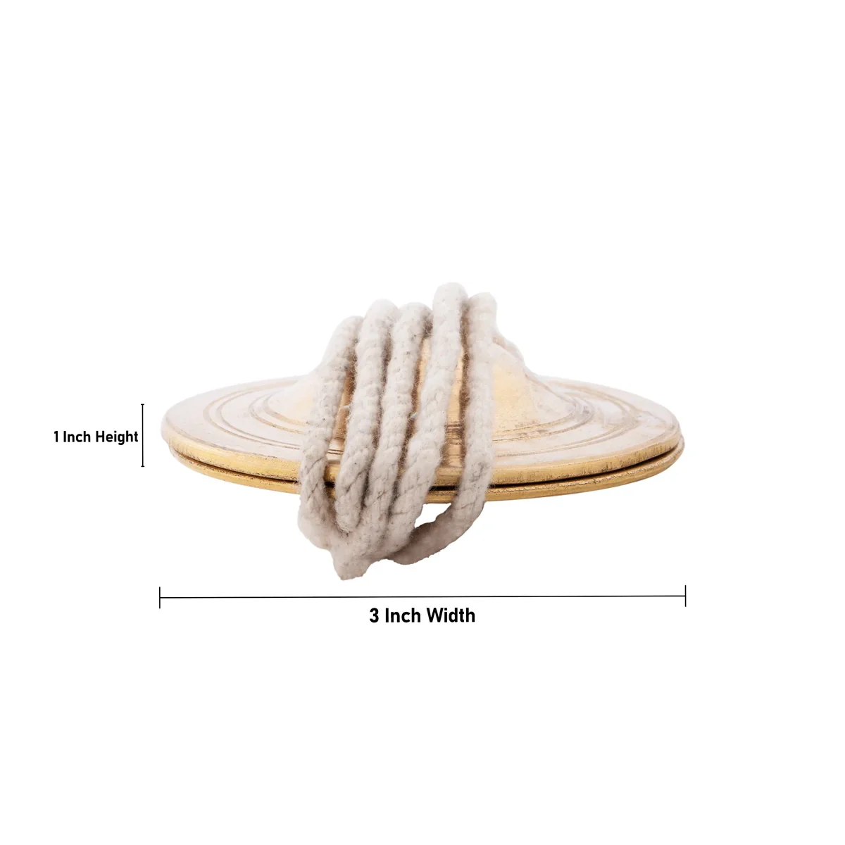 Brass Hand Cymbals | Manjira Taal/ Talam with Rope Bhajan/ Jalra for Kirtan/ 225 Gms Approx - Image 6