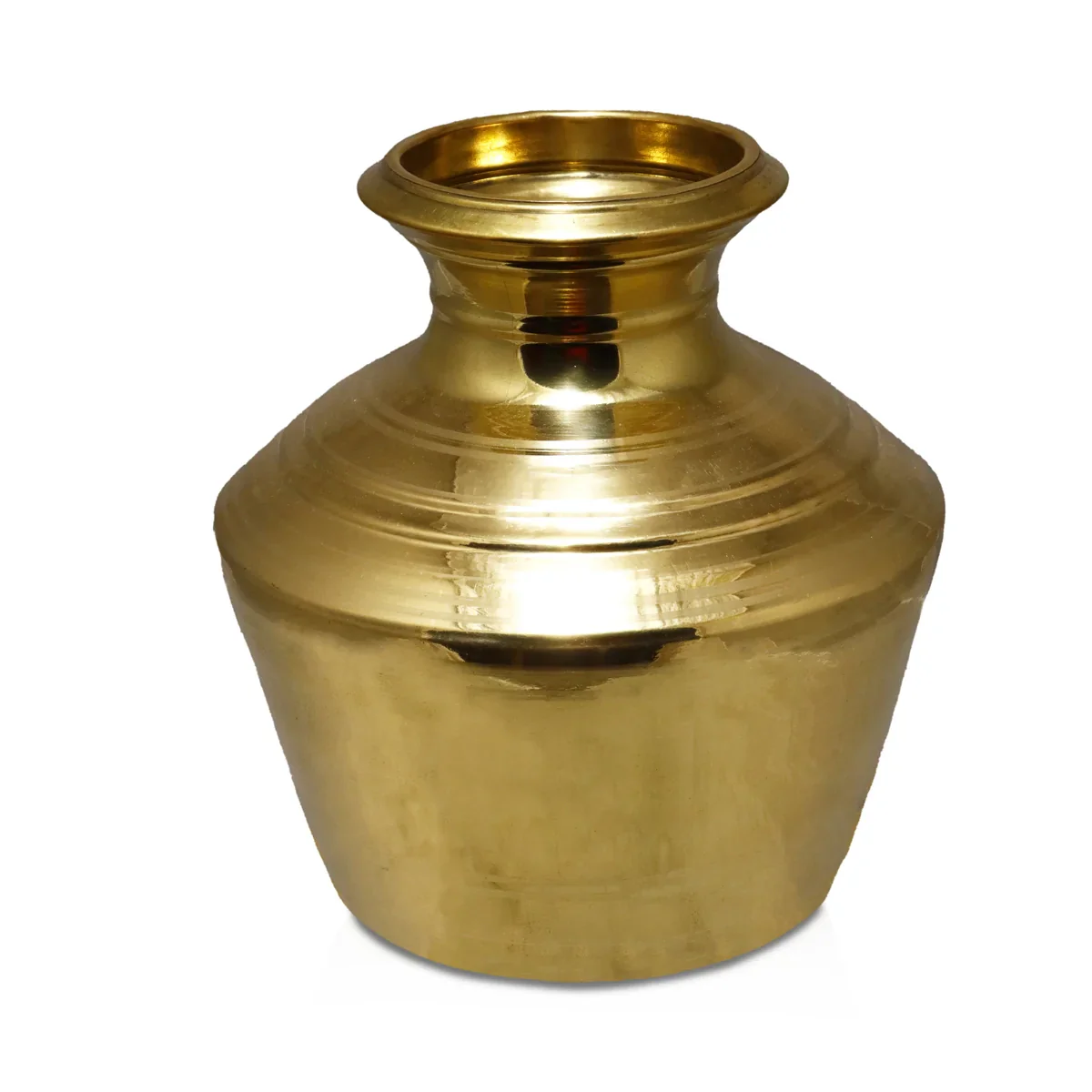 Brass Kalash Kudam - 11 x 8.5 Inches | Handi/ Theertha Kudam/ Ghada for Pooja/ 1.100 Kgs Approx