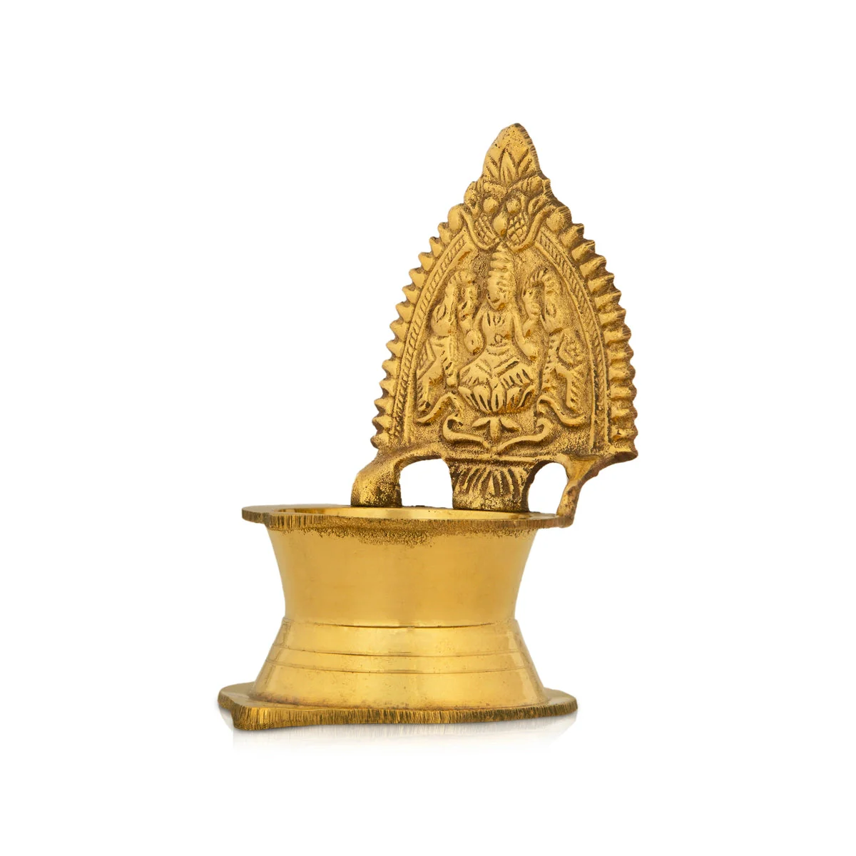Brass Kamakshi Lamp - 3.5 x 2.5 Inches | Kamakshi Vilakku/ Kamatchi Deepam for Pooja/ 60 Gms Approx - Image 3