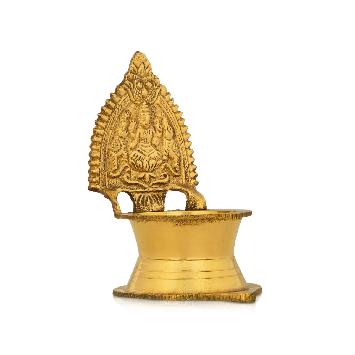 Brass Kamakshi Lamp - 3.5 x 2.5 Inches | Kamakshi Vilakku/ Kamatchi Deepam for Pooja/ 60 Gms Approx - Image 4