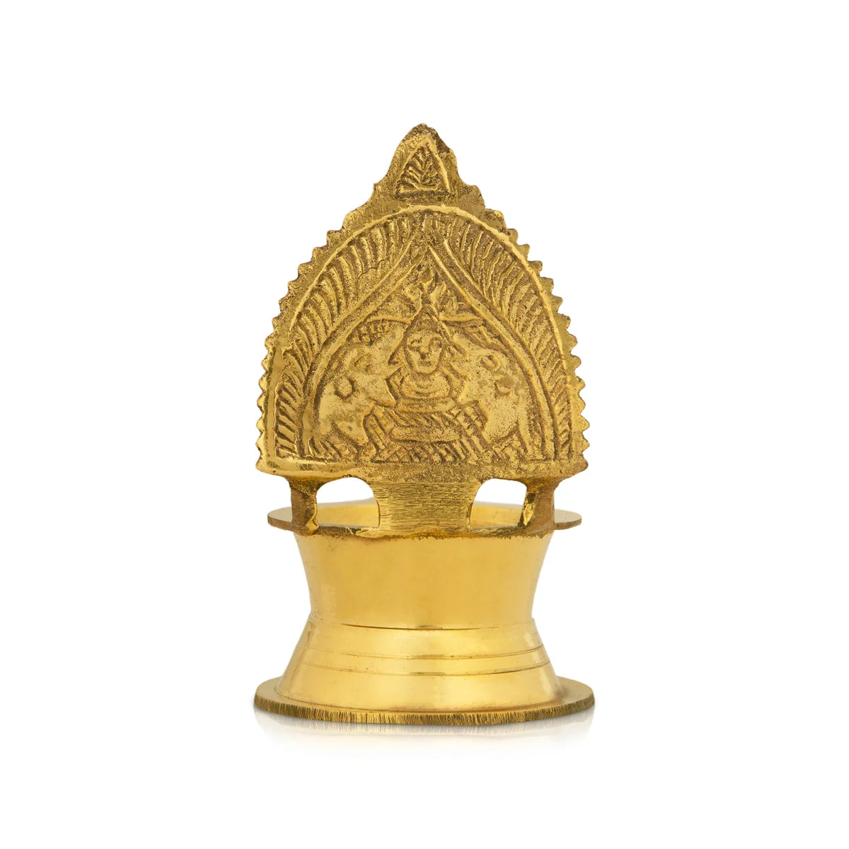 Brass Kamakshi Lamp - 3.5 x 2.5 Inches | Kamakshi Vilakku/ Kamatchi Deepam for Pooja/ 60 Gms Approx - Image 5