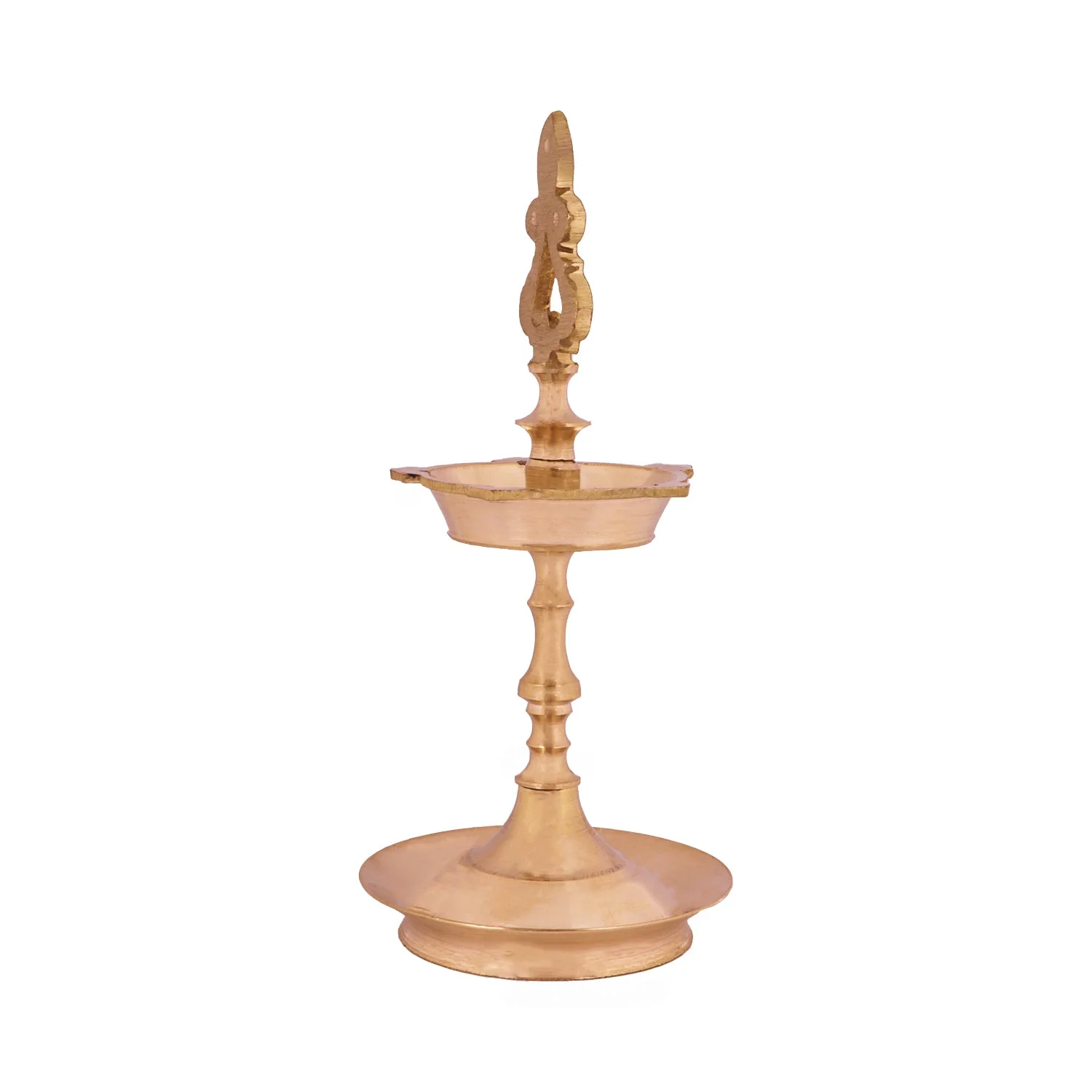 Brass Lamp - 7 x 3 Inches | Karaikudi Kuthu Vilakku/ Pirai Deepam/ Diya for Pooja - Image 3