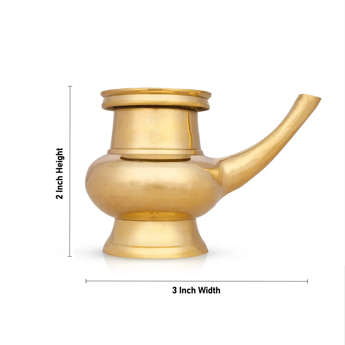 Brass Kindi - 2 x 3 Inches | Brass Kalash/ Brass Kamandalam for Pooja - Image 3