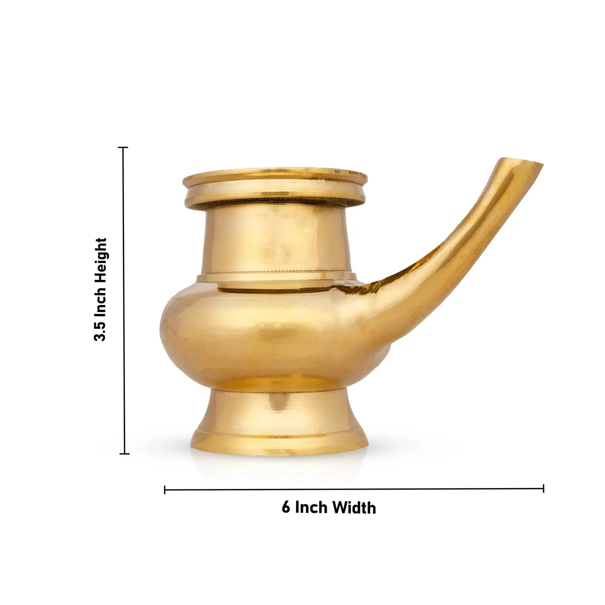 Brass Kindi - 3.5 x 6 Inches | Brass Kalash/ Brass Kamandalam for Pooja - Image 5