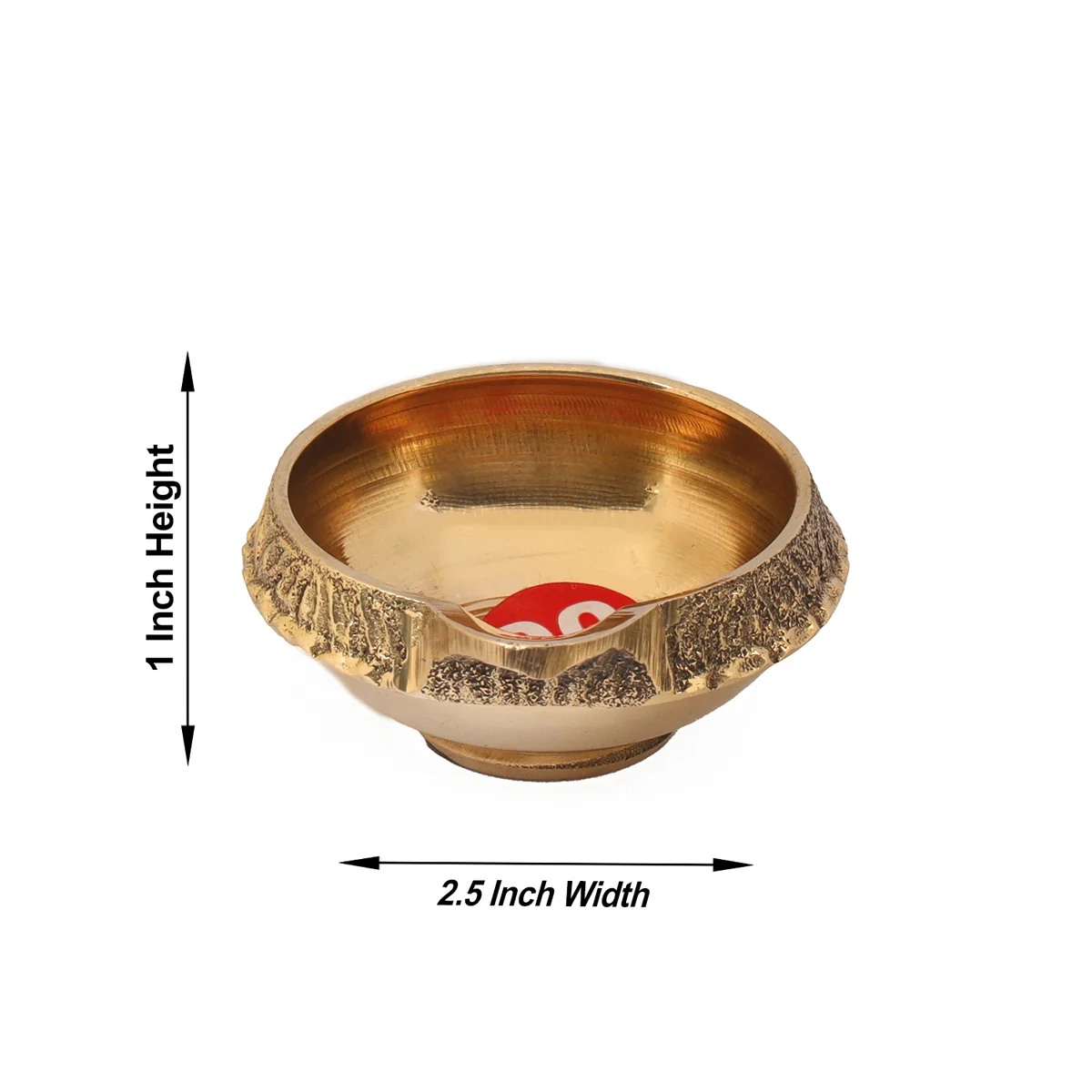 Brass Kuber Deep - 1 x 2.5 Inches | Brass Vilakku/ Kubera Deepam/ Kubera Lamp for Pooja/ 60 Gms Approx - Image 5