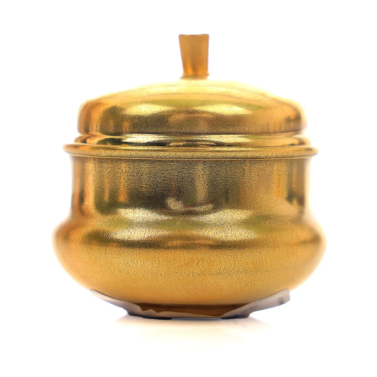 Brass Kumkum Pot - 1.5 x 2 Inches | Sindoor Pot/ Kumkum Bowl for Home/ 25 Gms Approx