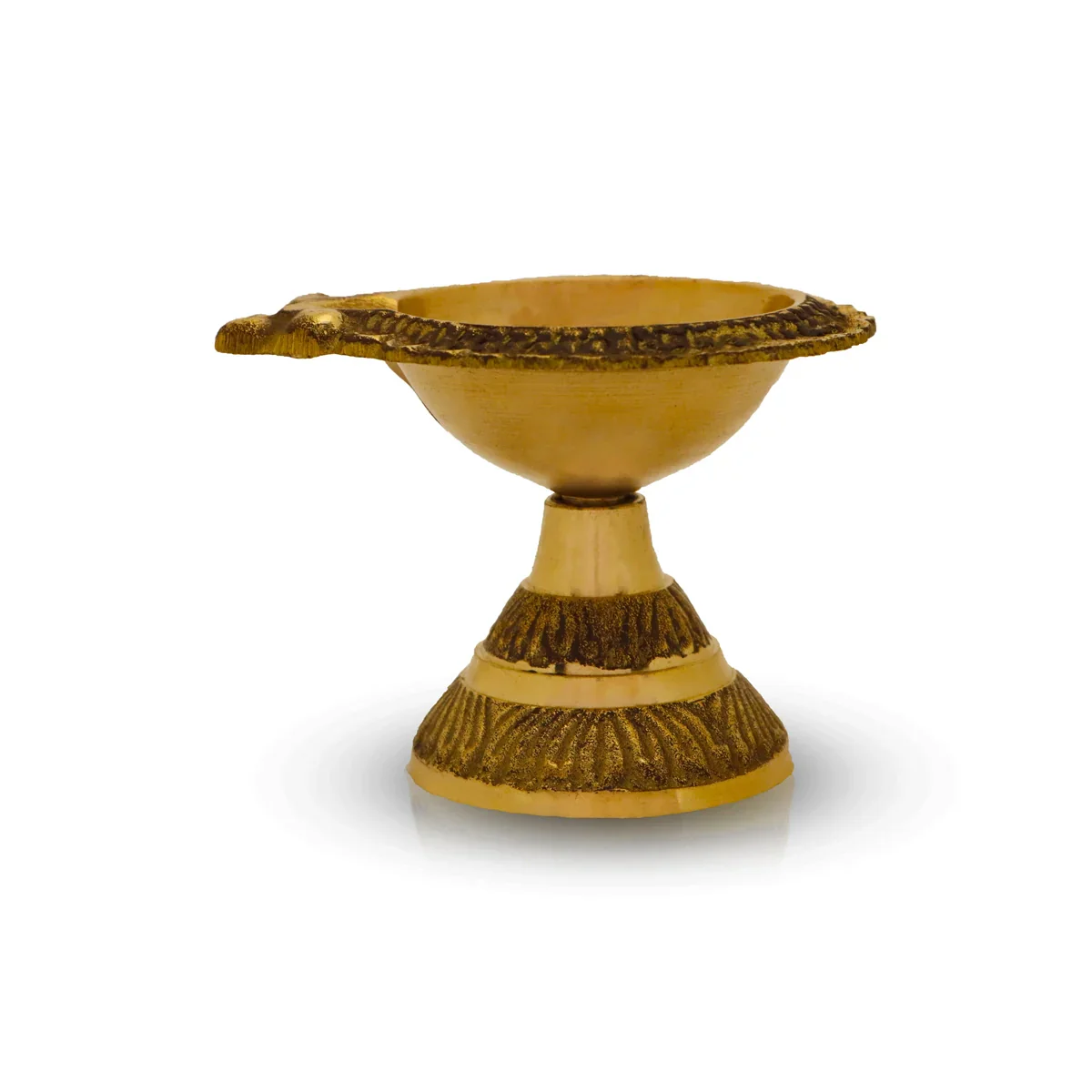 Brass Lakshmi Kuber Deep - 2 x 2.25 Inches | Brass Lamp/ Laxmi Kubera Vilakku for Home/ 80 Gms Approx - Image 2