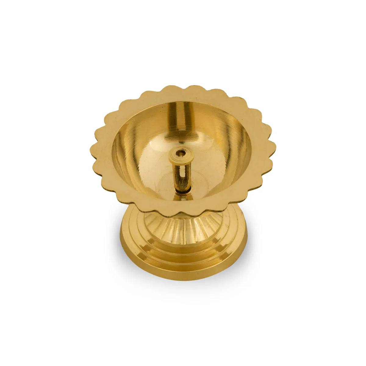 Brass Lamp - 4 x 3 Inches | Star Amar Deep/ Vilakku/ Diya for Pooja/ 260 Gms Approx - Image 4