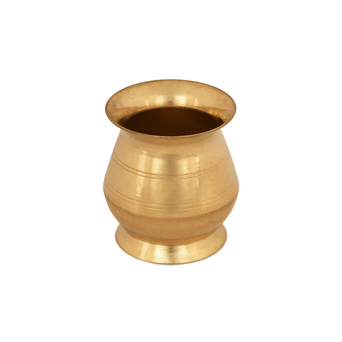 Brass Lota - 3 x 2.75 Inches | Brass Kalash Pot/ Brass Chombu/ Kalasam for Pooja - Image 2
