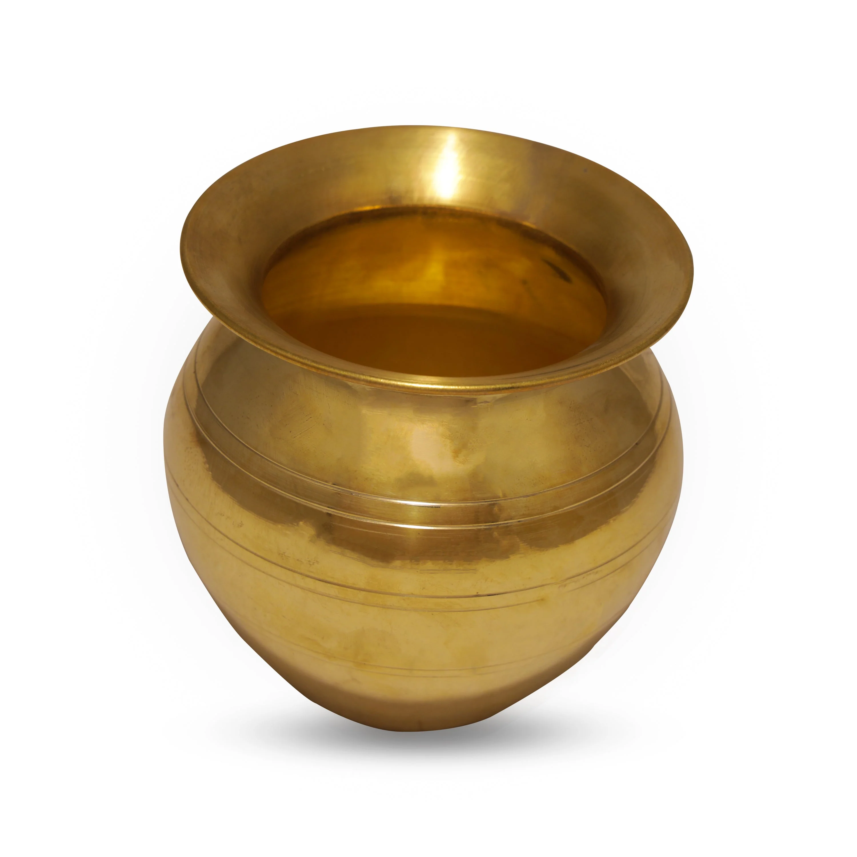 Brass Lota - 4.25 x 4 Inches | Kalash Pot/ Chombu/ Kalasam for Pooja - Image 3