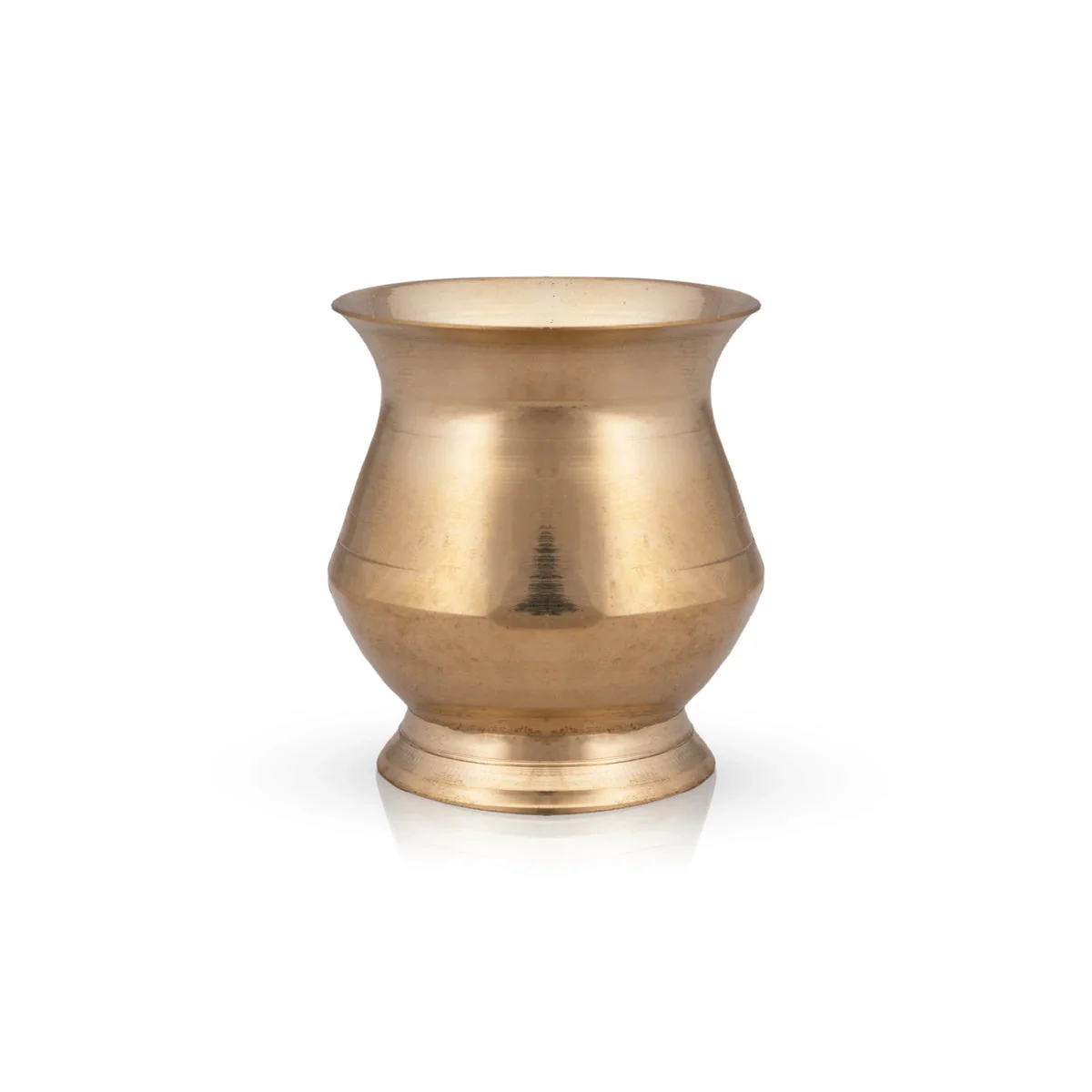 Brass Lota With Base - 2 x 1.75 Inches | Kalash/ Chombu/ Pooja Pot for Pooja