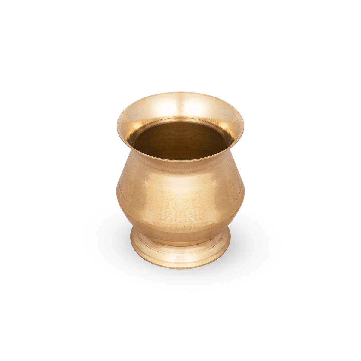 Brass Lota With Base - 2 x 1.75 Inches | Kalash/ Chombu/ Pooja Pot for Pooja - Image 2