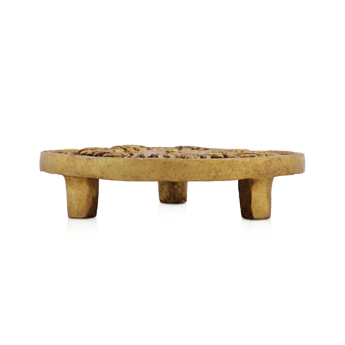 Brass Manai Palagai - 1 x 2.5 Inches | Antique Brass Chowki/ Patla for Pooja/ 275 Gms Approx