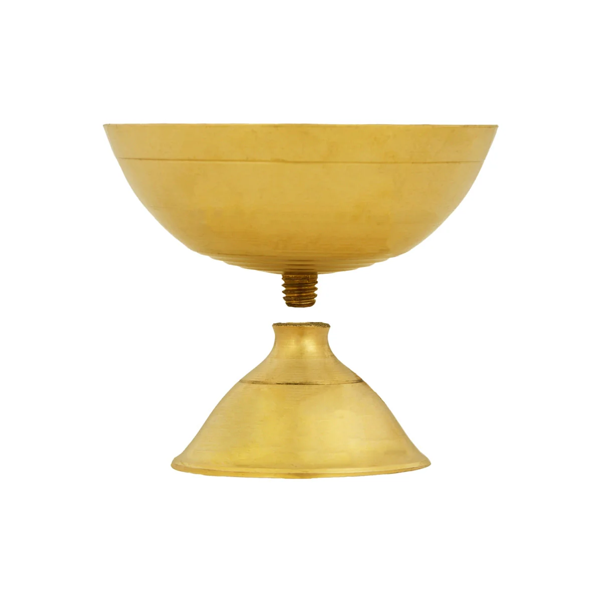Brass Nanda Deepam - 2 x 3.5 Inches | Brass Lamp/ Brass Vilakku for Pooja/ 100 Gms Approx - Image 5