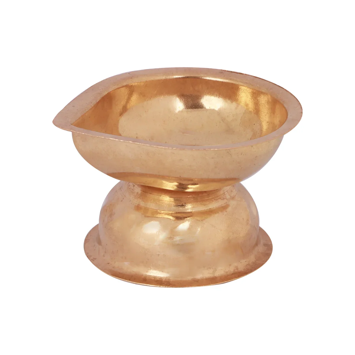 Brass One Mukh Deep - 1.5 x 2.5 Inches | Diya/ Brass Lamp/ Vilakku for Pooja/ 20 Gms Approx - Image 3