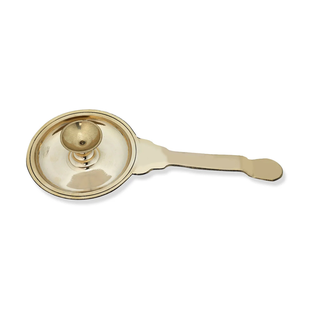 Brass Palghat Aarti - 1.5 x 9.5 Inches | Brass Aarti/ Arti Kapoor for Pooja/ 150 Gms Approx - Image 3