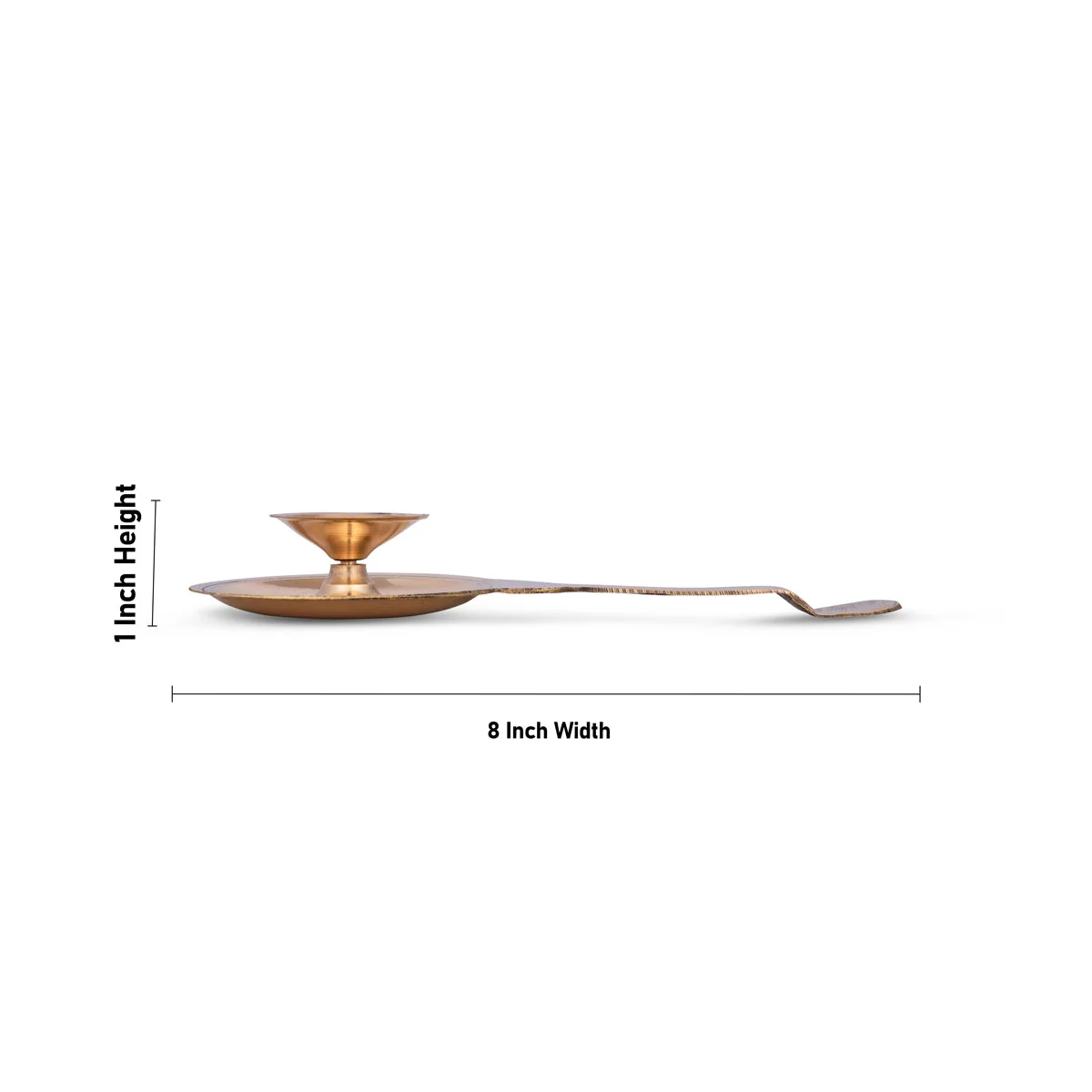 Brass Palghat Aarti - 1 x 8 Inches | Brass Aarti/ Arti Kapoor for Pooja/ 130 Gms Approx