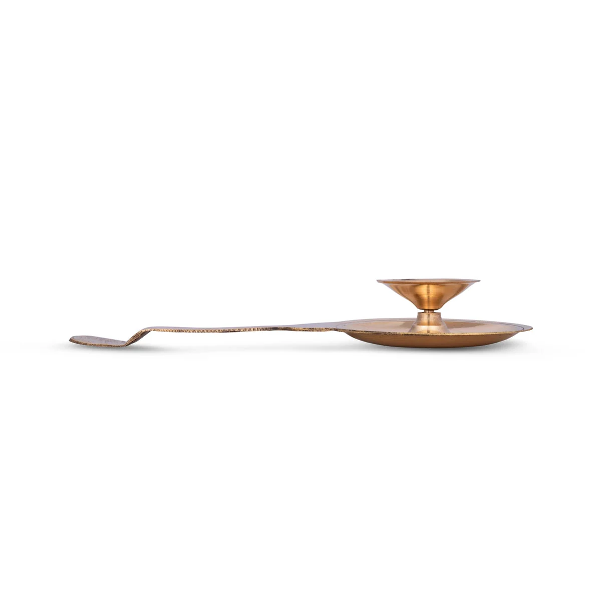 Brass Palghat Aarti - 1 x 8 Inches | Brass Aarti/ Arti Kapoor for Pooja/ 130 Gms Approx - Image 3