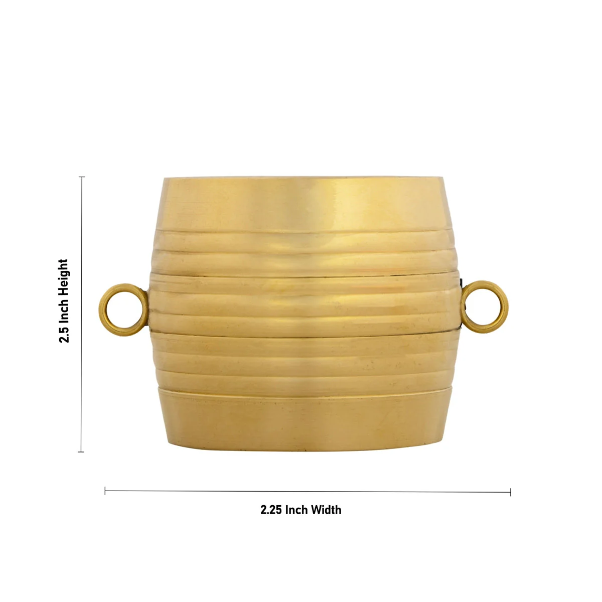 Brass Para - 2.5 X 2.25 Inches | Kerala Nirapara/ Idangazhi/ Changazhi/ Brass Measuring Cup For Pooja & Temple - Image 3