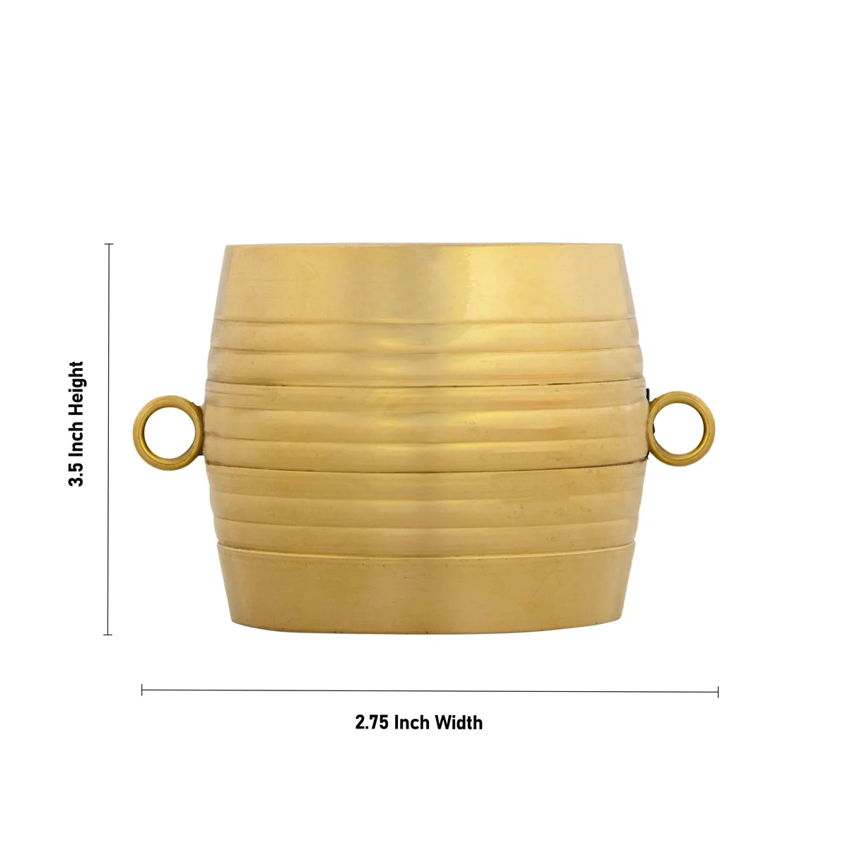 Brass Para - 3.5 X 2.75 Inches | Kerala Nirapara/ Idangazhi/ Changazhi Measuring Cup For Pooja & Rituals - Image 3