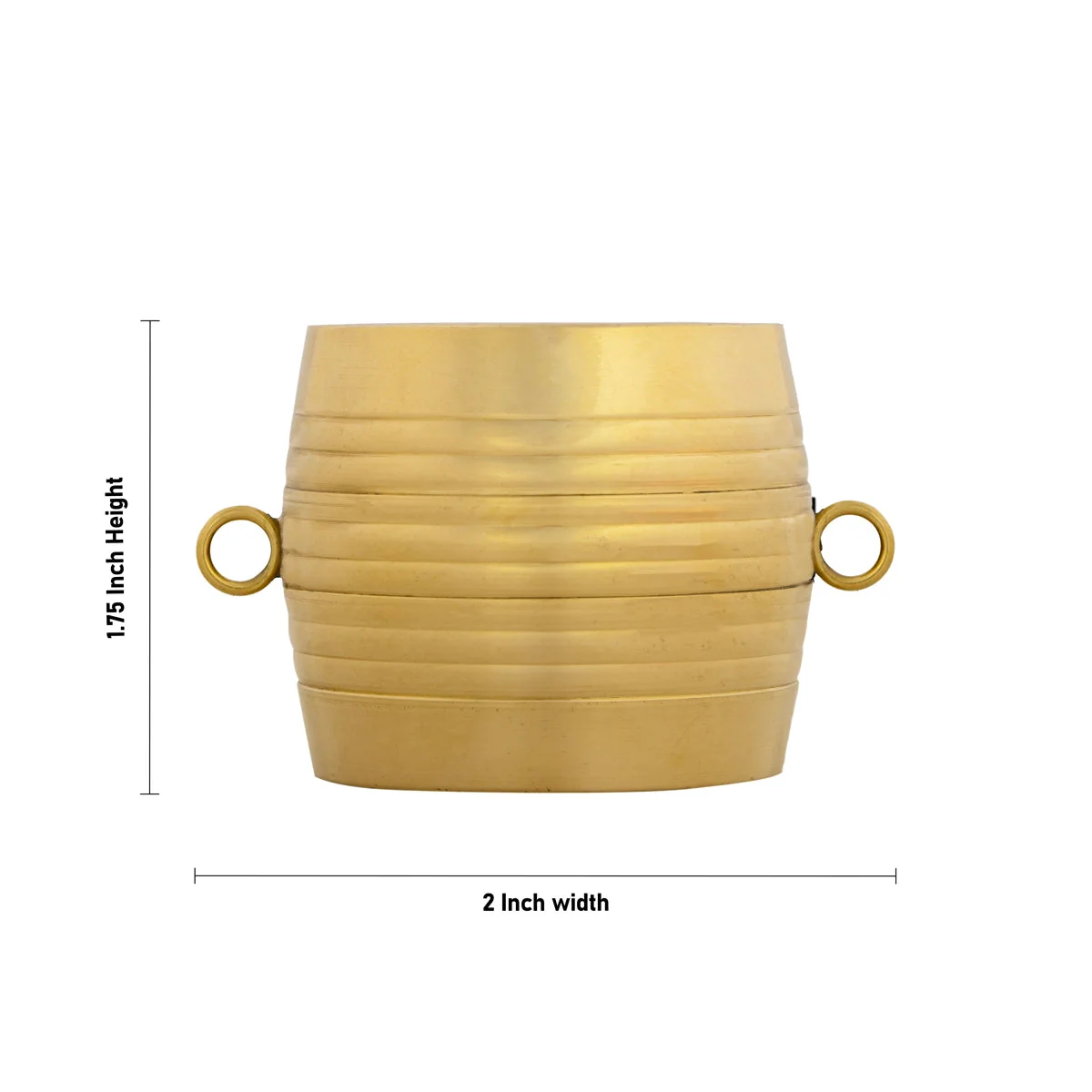 Brass Para With Handle - 1.75 x 2 Inches | Idangazhi/ Changazhi/ Kerala Nirapara for Pooja - Image 3