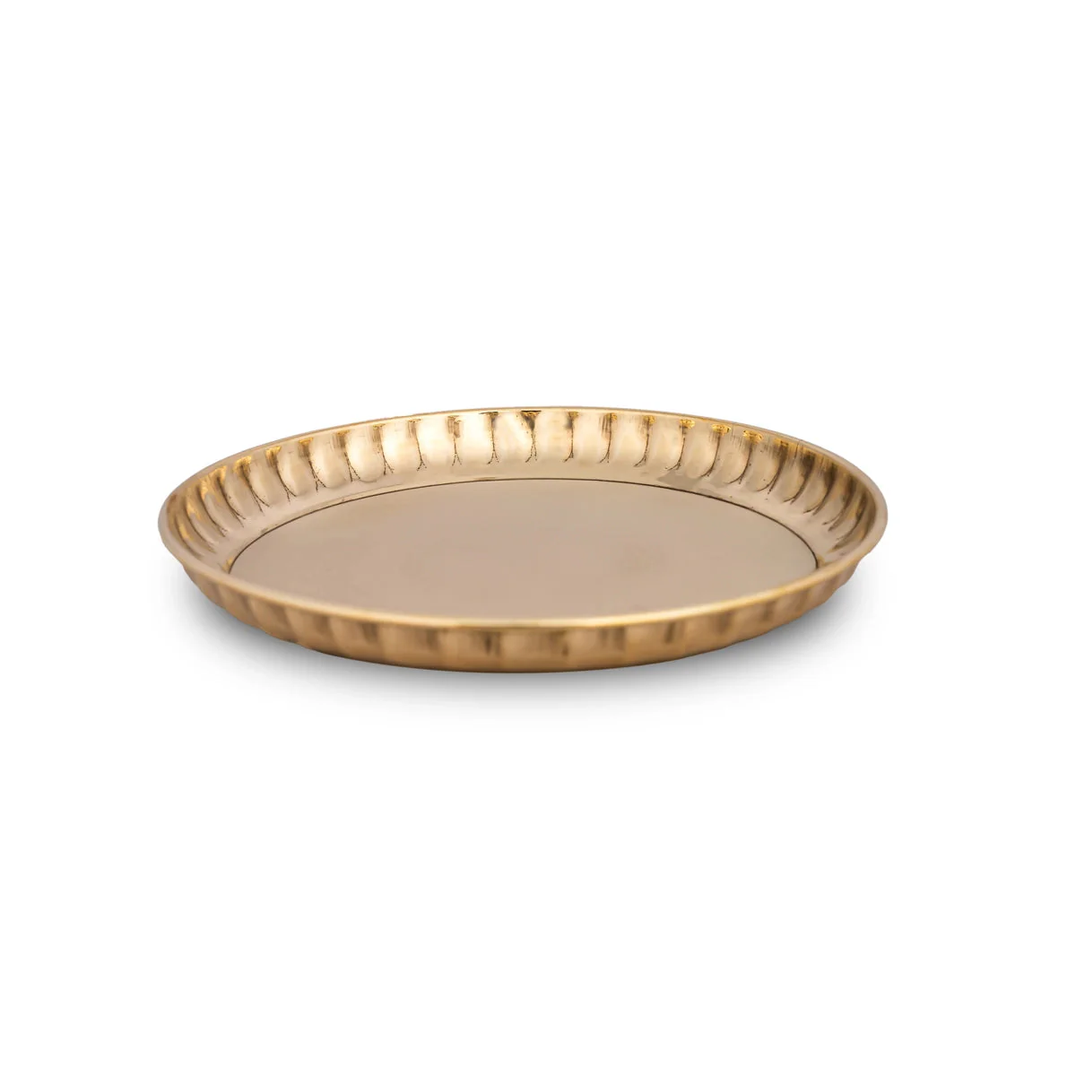 Brass Plate - 0.25 x 5 Inches | Small Plate/ Pooja Thali Plate/ Pooja Plate for Home