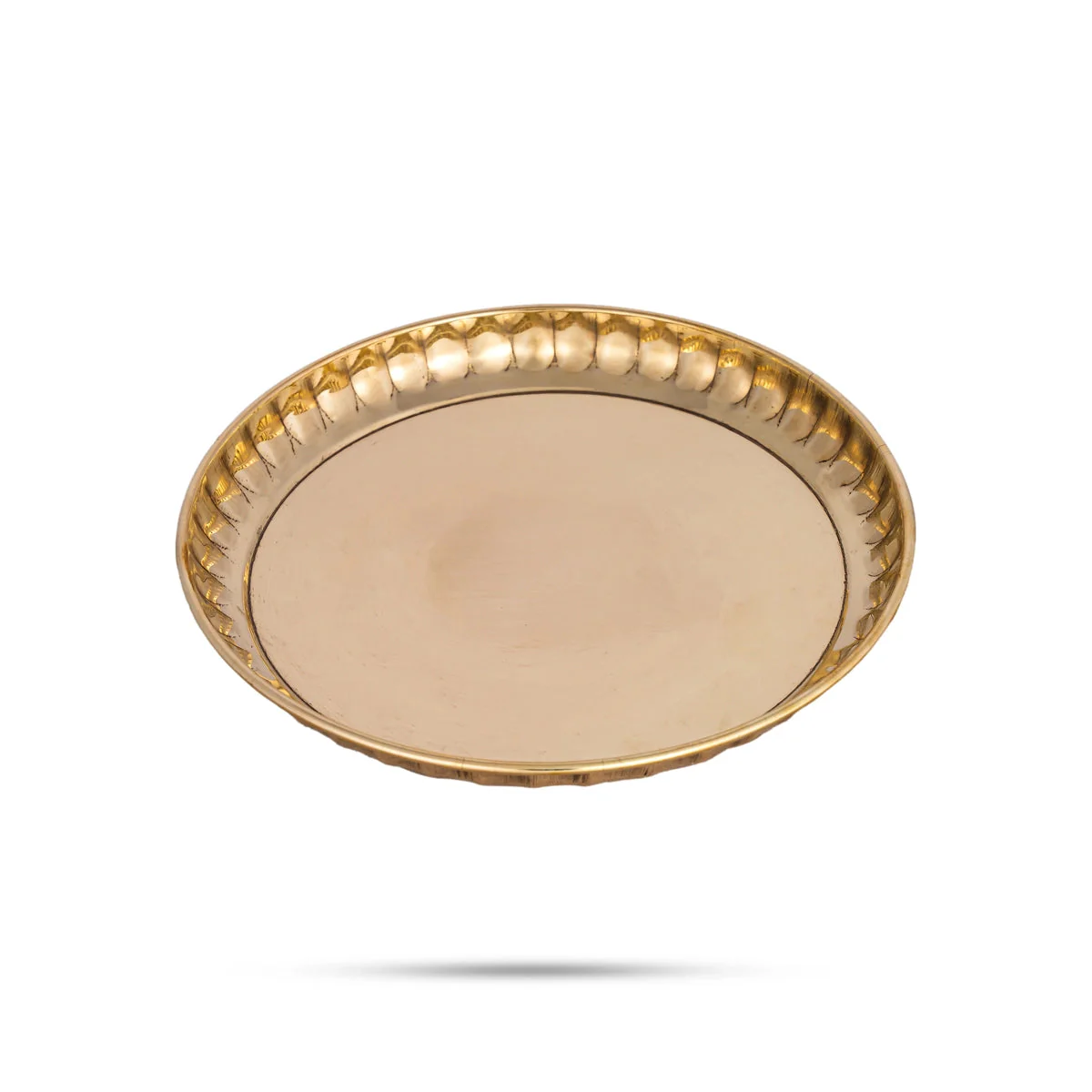 Brass Plate - 0.25 x 5 Inches | Small Plate/ Pooja Thali Plate/ Pooja Plate for Home - Image 2
