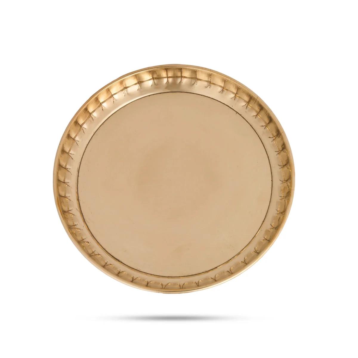 Brass Plate - 0.25 x 5 Inches | Small Plate/ Pooja Thali Plate/ Pooja Plate for Home - Image 3
